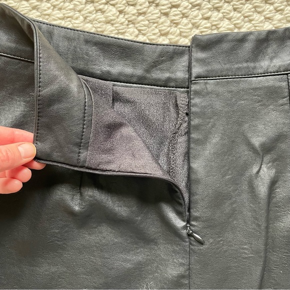 Oak + Fort black faux leather skort - Picture 4 of 7